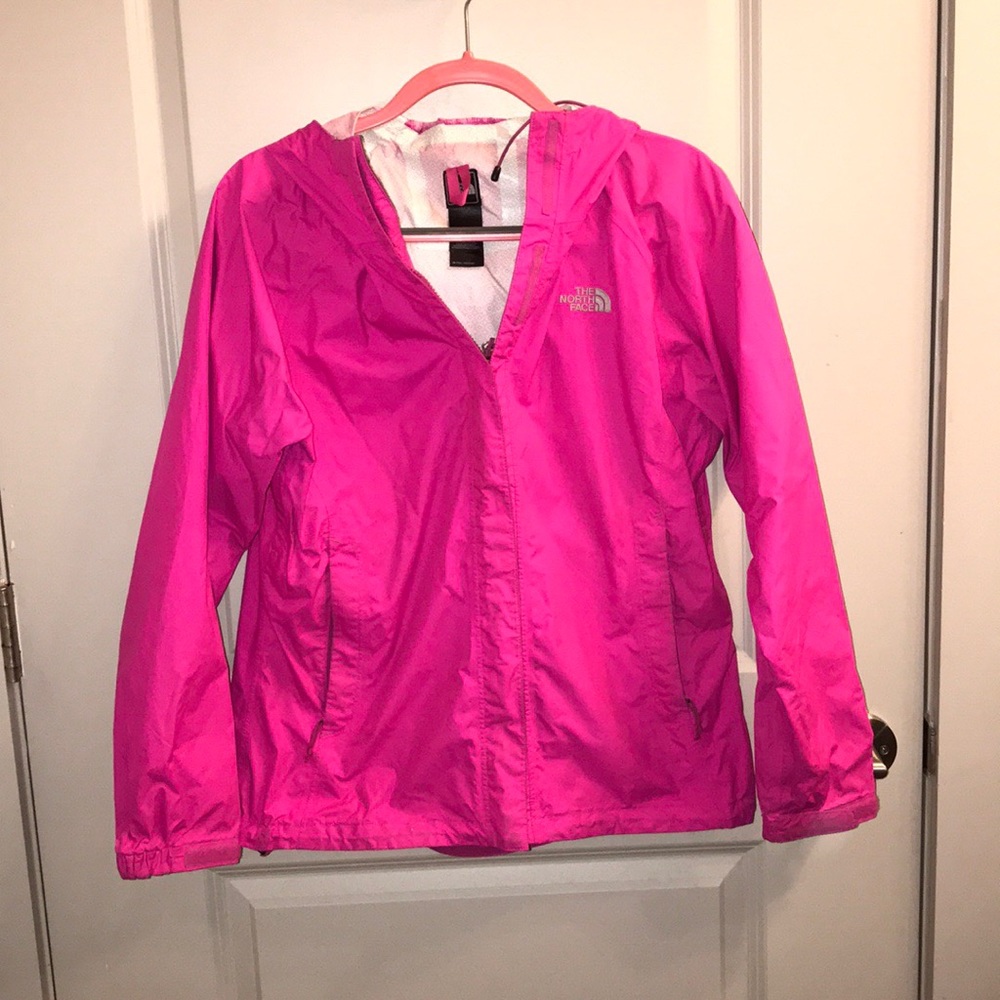 North Face Rain Jacket Hot Pink